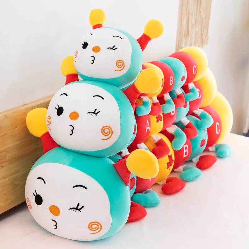 Caterpillar Plush Toy Pillow Sleeping Long Strip Pillow Doll Cute Ragdoll Girl Birthday Gift Plush Toy new dm caterpillar 1 50 cat 320 gc hydraulic excavator next generation 85570 by diecast masters for collection gift