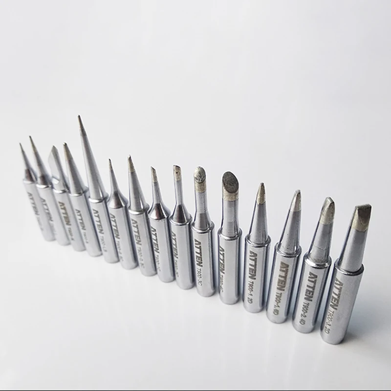 10PCS Soldering Iron Tips Replacement Set - Compatible With 936, 937, 907 Stations