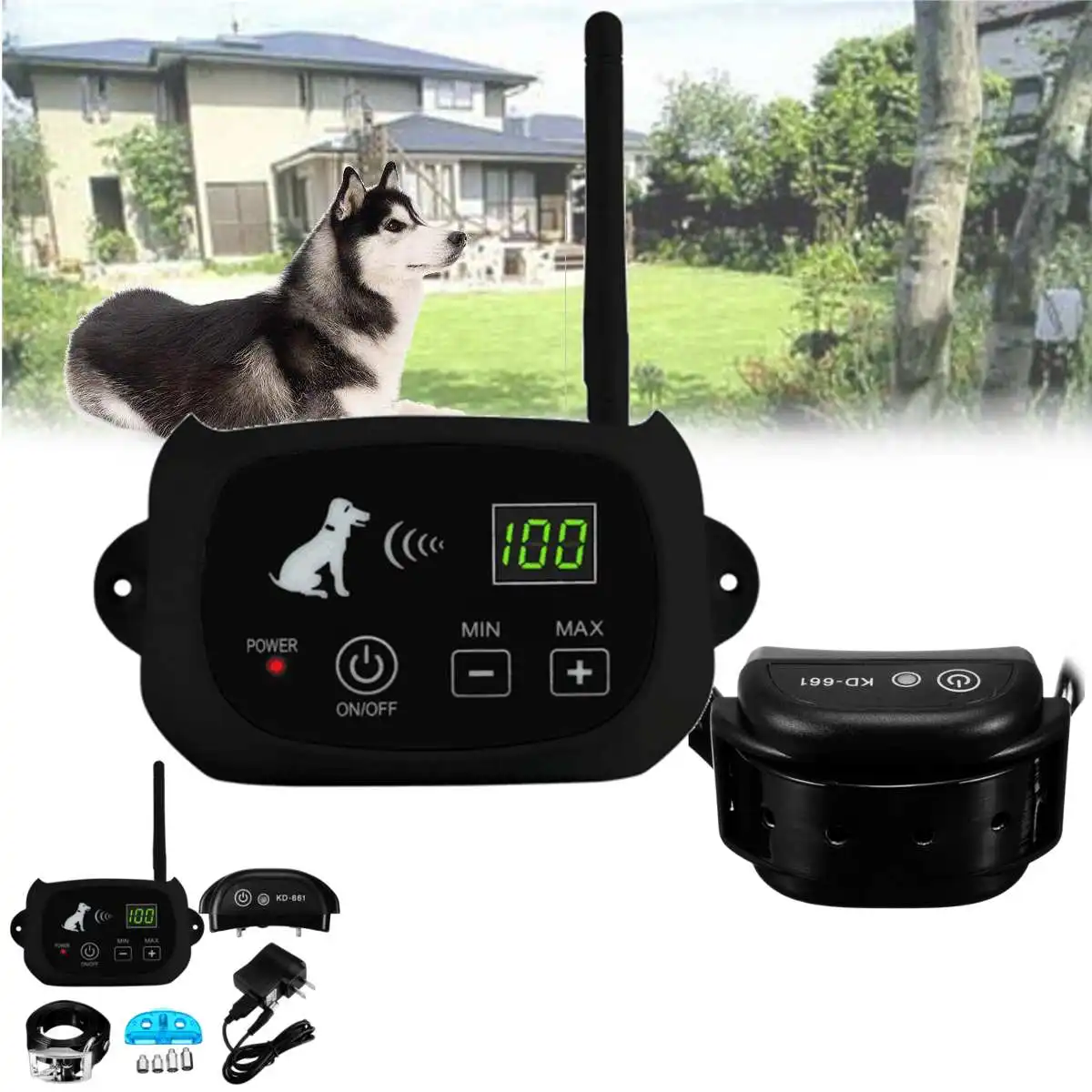 

Pet Dog Electric Fence With Waterproof Dog Electronic Training Collar Buried Electric Dog Fence Containment System