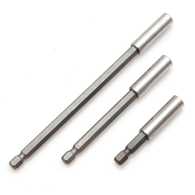 3Pc 1/4 Hex Quick Release Magnetic Screwdriver 60/100/150mm Extension Bit Holder