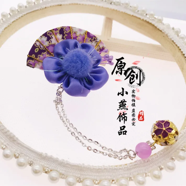 Японская винтажная ручная фиолетовая заколка для волос с кисточками SAKURA шпилька аксессуары для кимоно hanfu аксессуары firkete/Horquilla