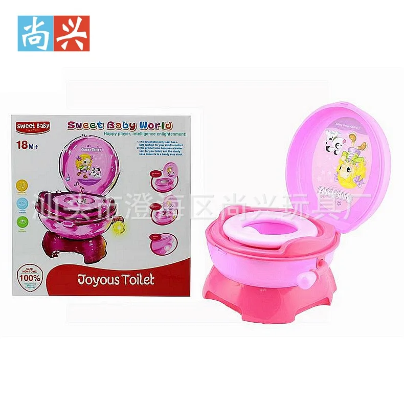 

Cartoon Fun Children Infant Baby Urinal Pedestal Pan with Ring Chamber Pot Cover Small Chamber Pot Light Included Light Music