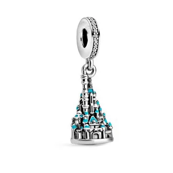 

2020 Autumn New s925 Sterling Silver Hong Kong Castle Charm Fit Original 3mmCharms Bracelet For Women DIY Jewelry Making