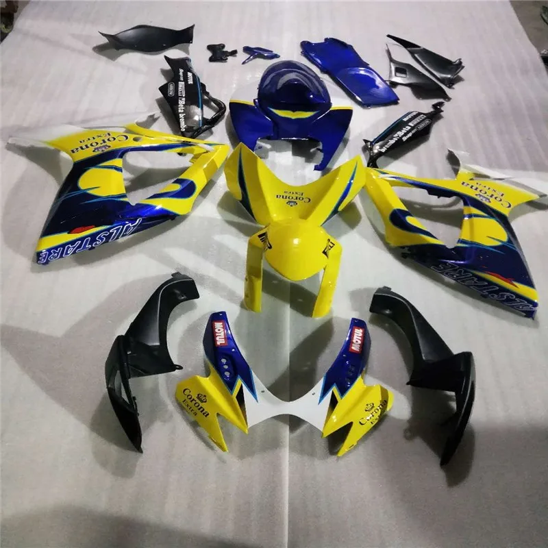 Желтый обтекатель для мотоцикла синего цвета комплект для SUZUKI GSXR 600 750 K6 06 07 SUZUKI GSXR600 GSXR750 2006 2007 ABS corona части обтекателей