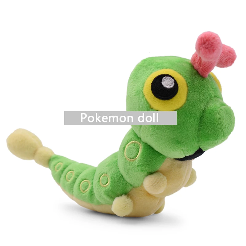 16CM Caterpie Takara Tomy Pokemon плюшевые Hitmonlee Geodude Sceptile Zeraora Gastly Raticate Lickitung Swampert Vileplume игрушка кукла - Цвет: 16CM Caterpie