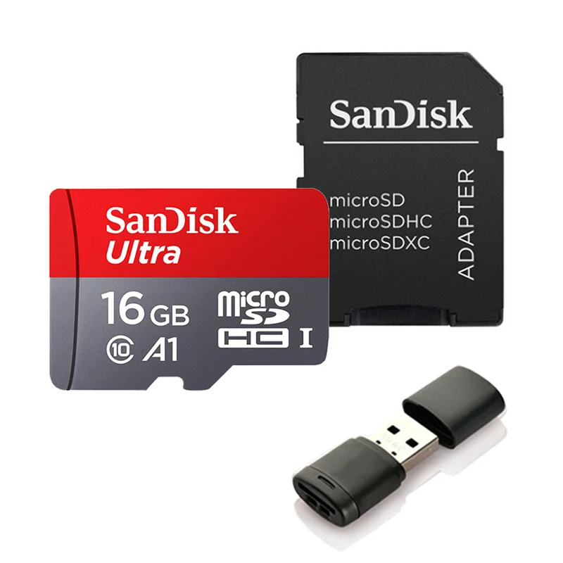 SQUNC-016G-KT2-C286 SanDisk Ultra карты памяти 400 Гб 256 ГБ 200 ГБ 128 Гб 64 Гб 98 МБ/с. 32 Гб оперативной памяти, 16 Гб встроенной памяти Micro sd карты Class10 UHS-3 A1 флеш-карты памяти SD/TF карты памяти Microsd карта - Емкость: SQUNC-016G-KT2-C286