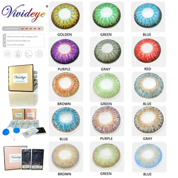 

VIVIDEYE Colored Contact Lenses Dream Series Resh Lady for Eyes Cosmetic Contact Lenses Eye Blue Green Color Makeup Beauty Pupil