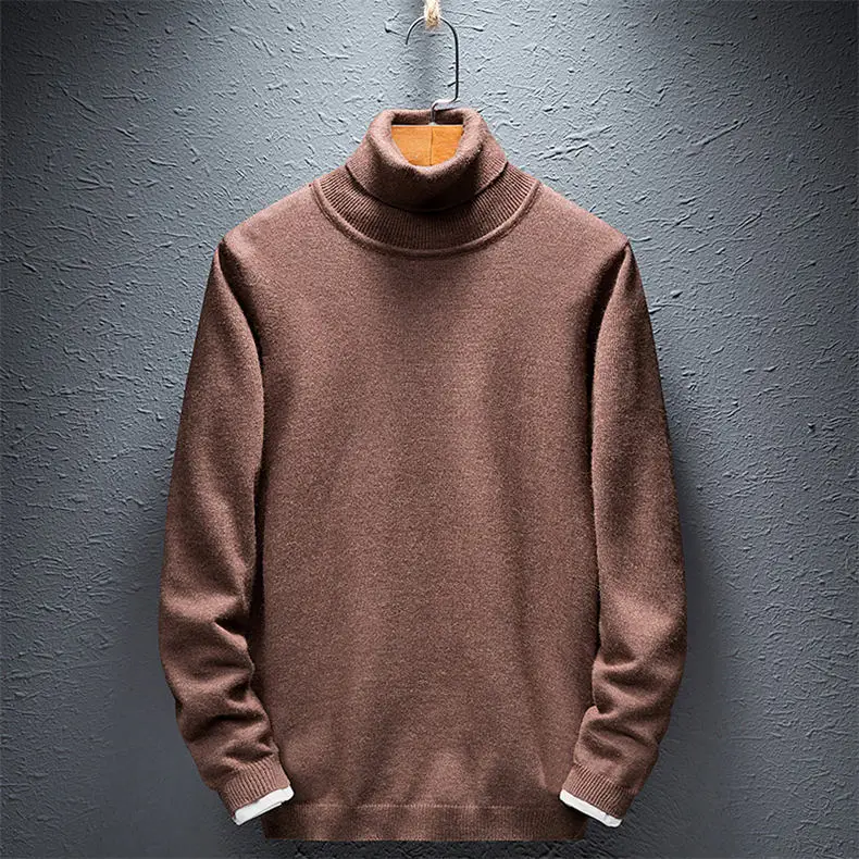 2019 Autumn New High Neck Sweaters Men Turtlenck Pullovers Male Winter Men Turtle-neck Sweater Jumpers MuLS Brand Plus Size 5XL 03