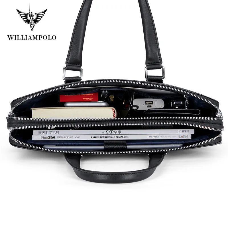 2020 Brand Business Men's Briefcase High Quality Totes Leather Men Laptop Handbags Messenger Bags For Male