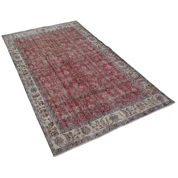 

134x227 Cm Red Handmade English Vintage Area Rug-4x7 Ft