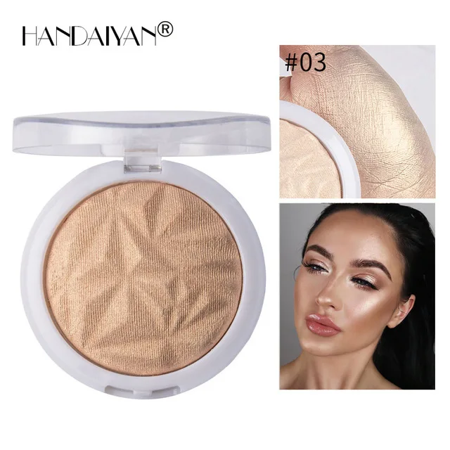 Brand Highlighter Palette Baking Powder Brighten Shimmer Highlighter Long Lasting Glow Kit Professional Makeup Bronzers New Hot - Цвет: 3