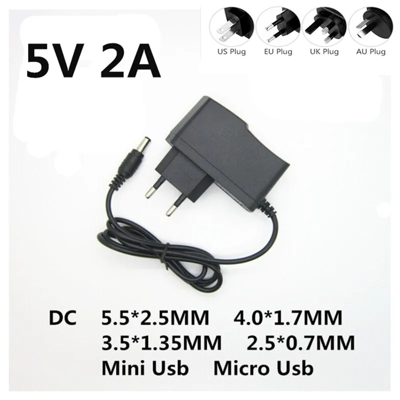 Dc 5 V 2A Ac 100-240V Convertitore Adattatore Di Alimentazione 5 V Volt 2000Ma Interruttore Caricabatterie Mini Micro Usb