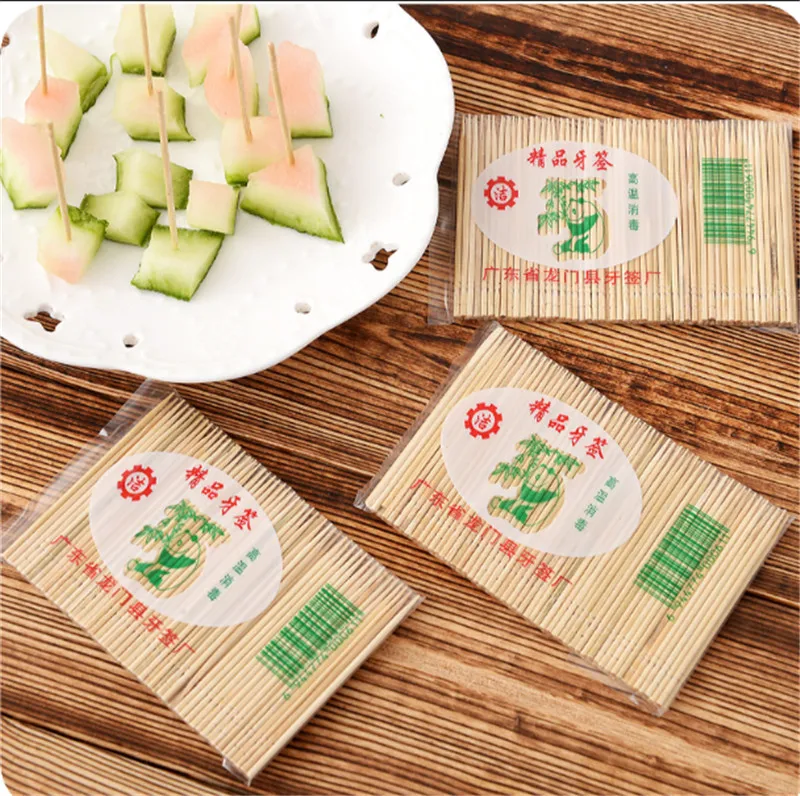 Toothpick Set Toothpicks Set Bamboo Food Picks 200PCS Bamboo Disposable Toothpicks For Family Restaurant