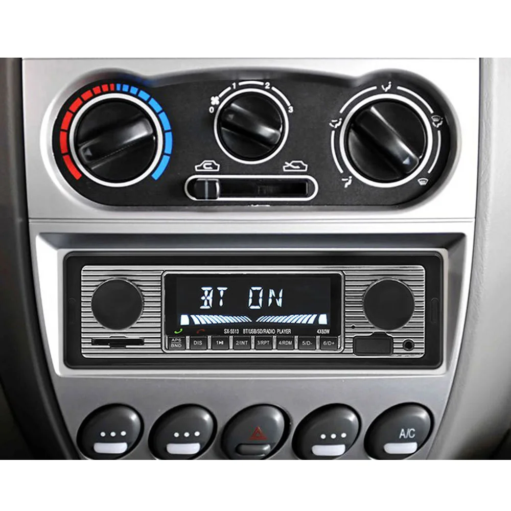 Car MP3 Player Stereo FM Retro Radio 12V Bluetooth Stereo MP3 USB AUX Power Cable Vehicles Radios Accessories
