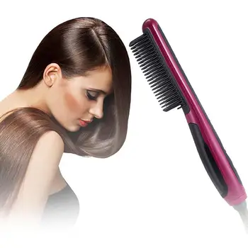 

Multifunctional Beard Straightener Styler Brush Electric Hair Machine Care Straightener Hot Men Hair Heat Comb Curler Ceram Z4N4