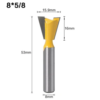 

8mm Shank Router Bit Carbide Sloting Cutter Wood Working Milling Tool Bearing