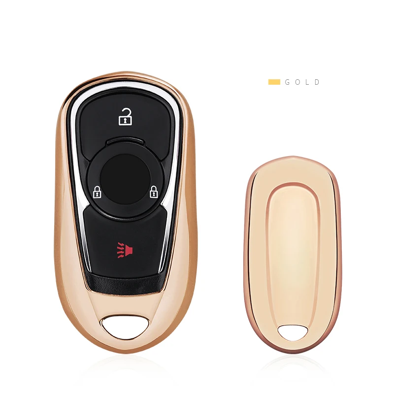 Gold Мягкий защитный чехол для ключей из ТПУ для OPEL Astra Buick ENCORE ENVISION, новые кольца для Лакросса, защитный чехол для стайлинга автомобиля - Color Name: Gold