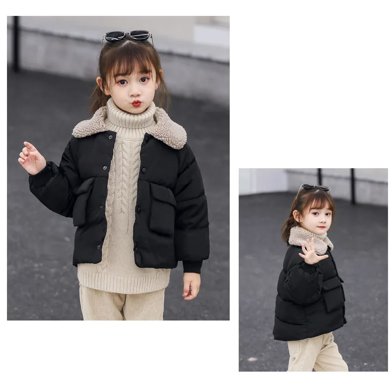 Children Coat Baby girls coats padded jackets winter Kids Warm lapel Outerwear Coat toddler Parker jacket Outerwear clothes