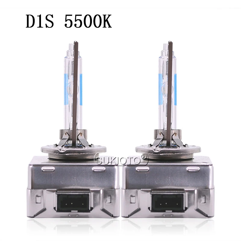 SUKIOTO 2PCS High Quality Super Bright 5500K Car Light Xenon D1S D2S D3S D4S HID Lamp Bulbs All Metal D1 D2 D3 D4 Auto Headlamp (1)