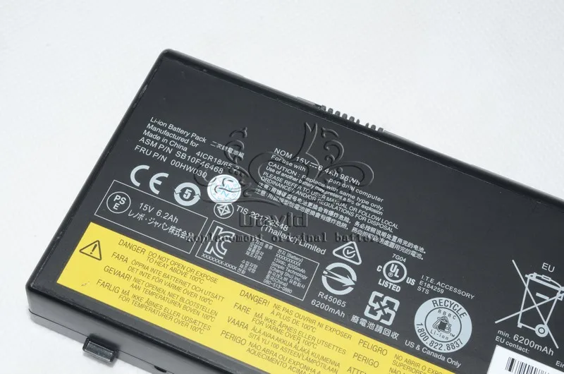 JIGU ноутбук Батарея 00HW030 SB10F46468 для lenovo ThinkPad P70 P71 15V 96WH