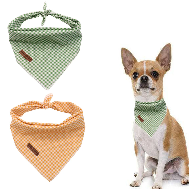 

2 Pcs Unique Style Paws Dog Cat Bandana Dog Accesseries Pet Product Gift for Dog Bandage Bandana Collar Plaid