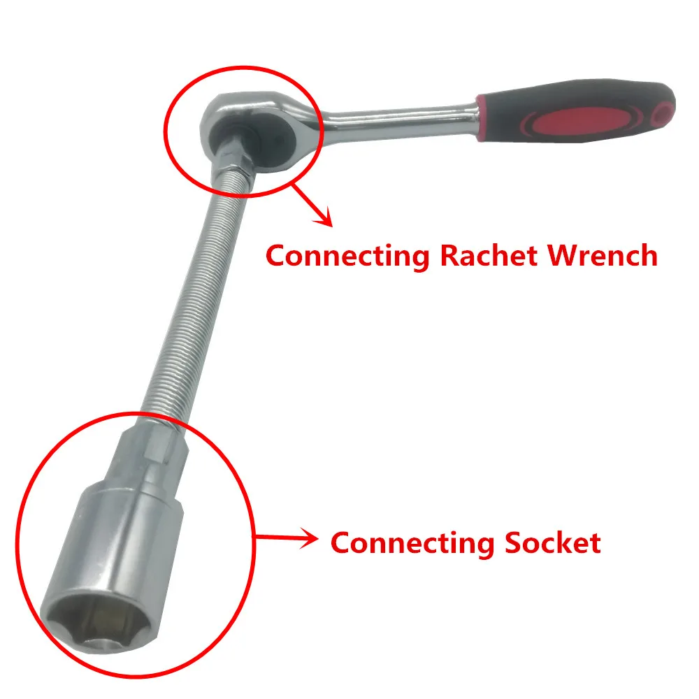 Гибкий удлинитель для торцевого ключа адаптер динамометрического 1/4 дюйма 3/8 1/2