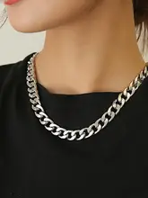  Stainless Steel Chain Necklace Long Hip Hop Cuban Chains On The Neck Fashion Jewelry for Women Men Accessories Friends Gift 