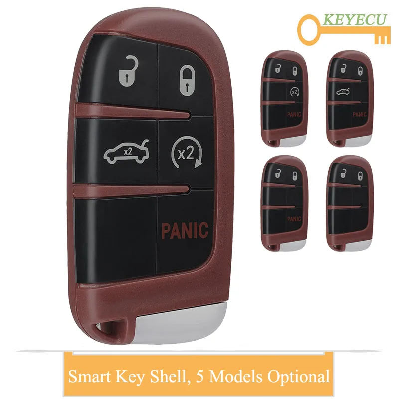 Чехол KEYECU для автомобильного ключа с дистанционным управлением красного цвета