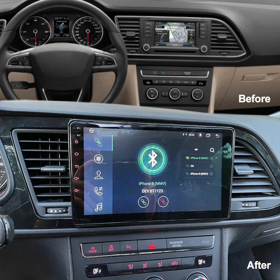 

6G+128G 2DIN Android 13 Car Radio For Seat Leon 2012-2018 Navigation GPS Car Multimedia Video Player RDS 2 Din DSP Dvd Player