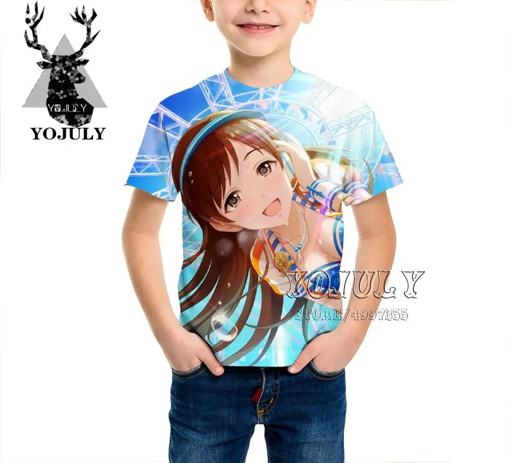 13 YOJULY Idol Master, Золушка, девочка, аниме, мальчики, девочки, подростки, 3d принт, детская одежда детская футболка Лидер продаж, модные футболки, A465 - Цвет: 13
