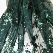 Качественные сетчатые кружева с узором пиона ткань с блестками шоу одежда для вечеринок платье Китайский Hanfu украшенная вышивкой ткань ширина 130 см