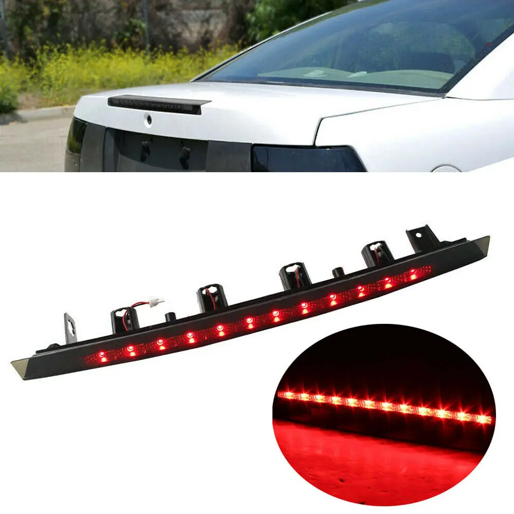 For Ford Mustang 1999 2000 2001 2002 2003 2004 Car Smoked Lens 12 LED Third 3rd Brake Light Rear Stop Lamp 12V