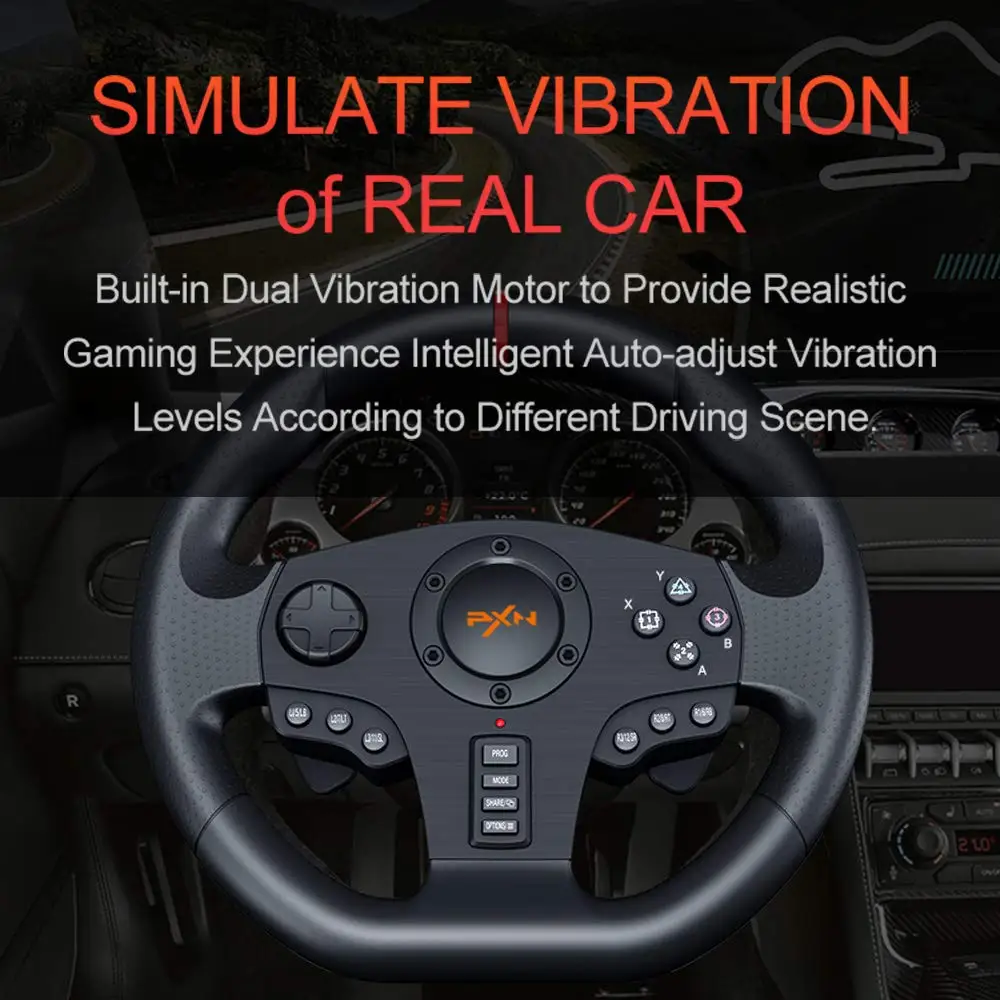 PXN V900 Gaming Steering Wheel Volante PC Racing Wheel 270