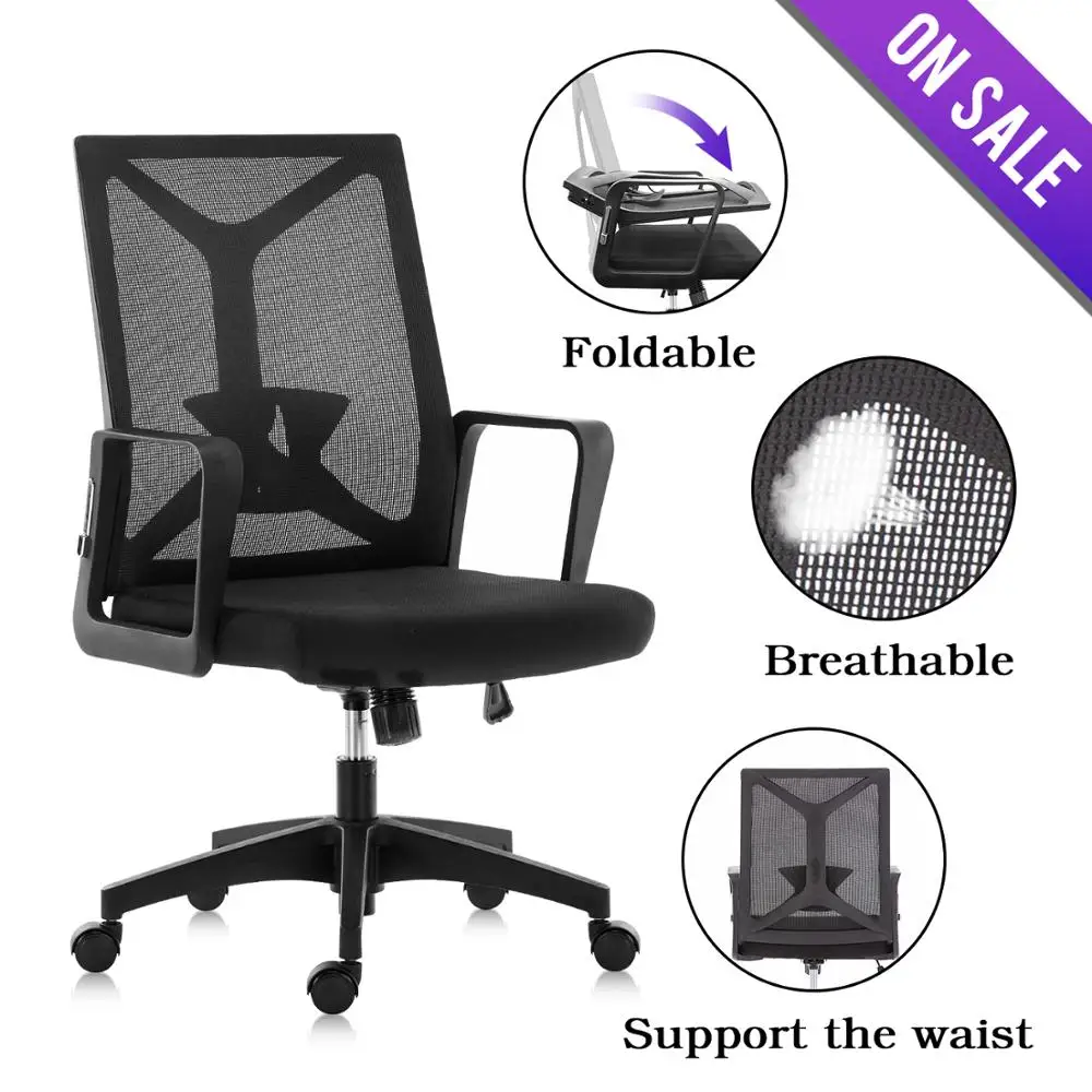 Seatingplus Mesh Office Chair Rotating Computer Chair Breathable Folding Armrest Meeting Chair Adjustable Height Office Chairs Aliexpress