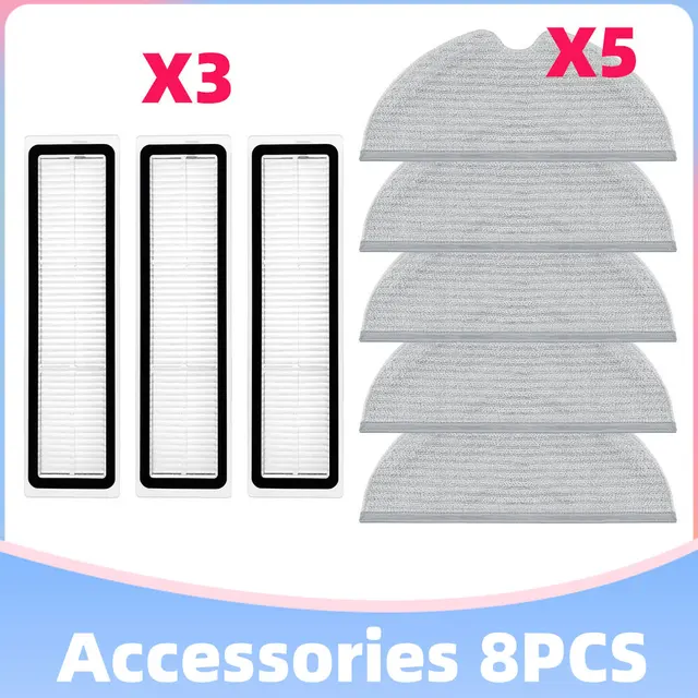Xiaomi Dreame Bot L10 Pro D9 TROUVER LDS Finder Robot Vacuum Cleaner Parts Main Side Brush Hepa Filter Mop Cloths Replacement Set F