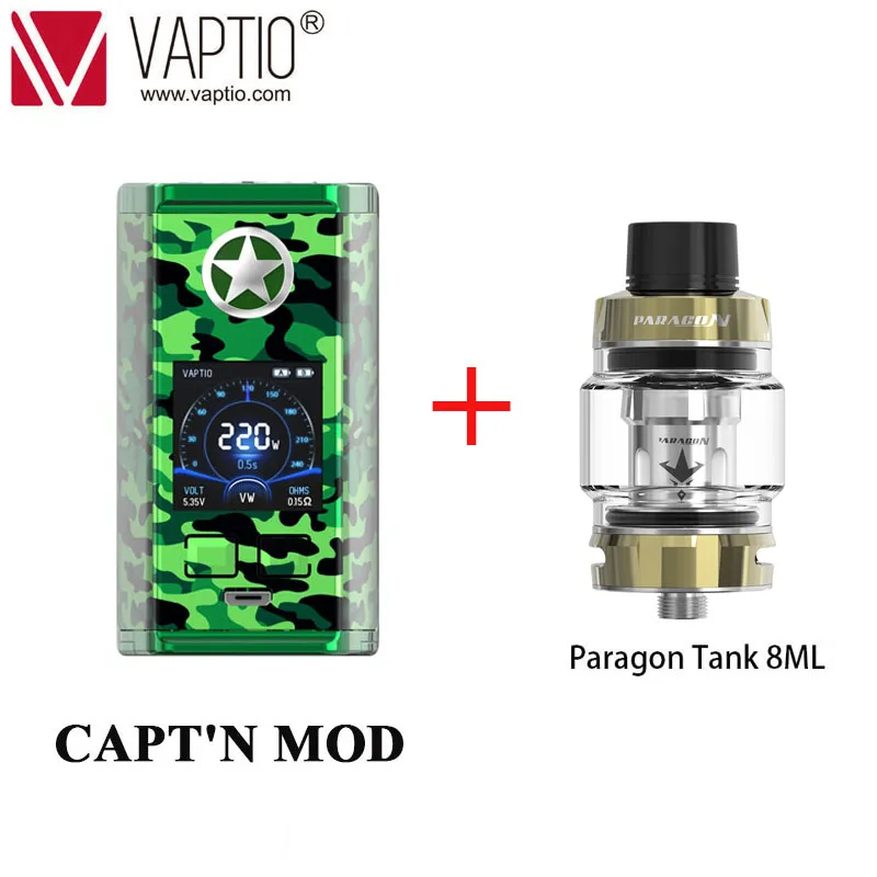 1 Electronic Cigarette Vaporizer Vaptio Captain 220W Vape Mod Support RTA RDA RDTA Atomizer No Batt