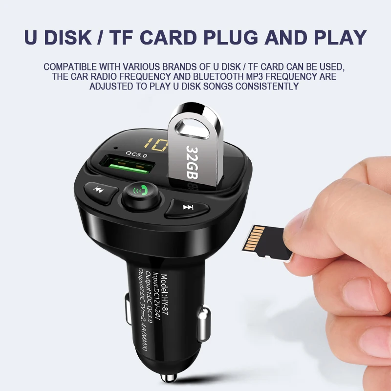 WIPERSIGNS, автомобильный комплект, Bluetooth 5,0, fm-передатчик, беспроводной, Hands Free, lcd, mp3-плеер, двойной USB, Автомобильное быстрое зарядное устройство, fm-модулятор