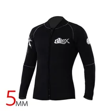 Men's thick wetsuit 5mm suede lining to keep warm split wetsuit tops Surfing wetsuit jacket manufacturers in stock