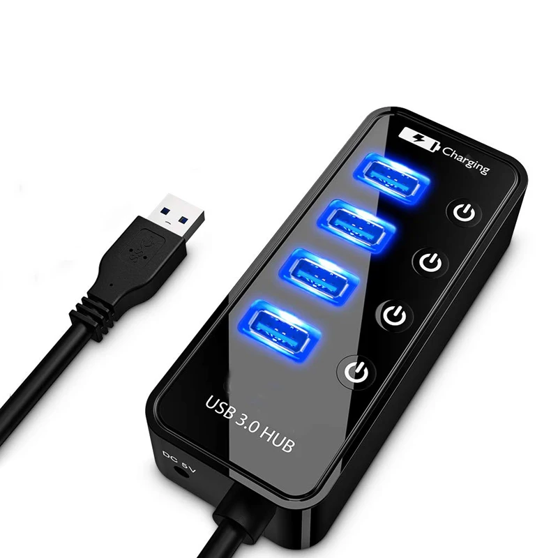 USB 3,0 концентратор 4/7 портов высокоскоростная Высококачественная стойка для зарядки Multipe USB децис концентратор для ПК ноутбука адаптер концентратор USB 3,0