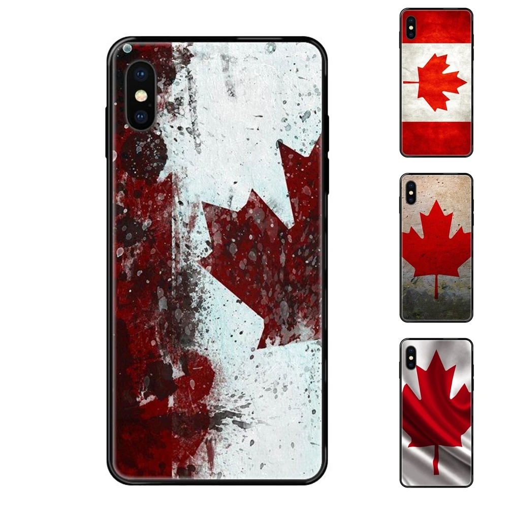 New Black Soft TPU Case Protective Canada Flag Maple Leafs For Huawei Honor Play V10 View Mate 10 20 20X 30 Lite Pro Y3 Y5 Y9 | Мобильные