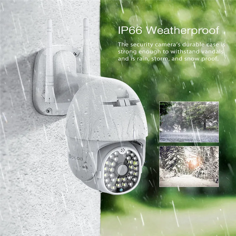  DIGOO DG-ZXC41 1080P PTZ IP Camera Outdoor Smart Speed Dome Camera Wireless Wifi Security Camera Pa - 4.00039E+12
