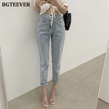 Модные, средняя посадка, пуговицы, женские джинсы, прямые джинсы для женщин, уличная женская джинсовая брюки, осень