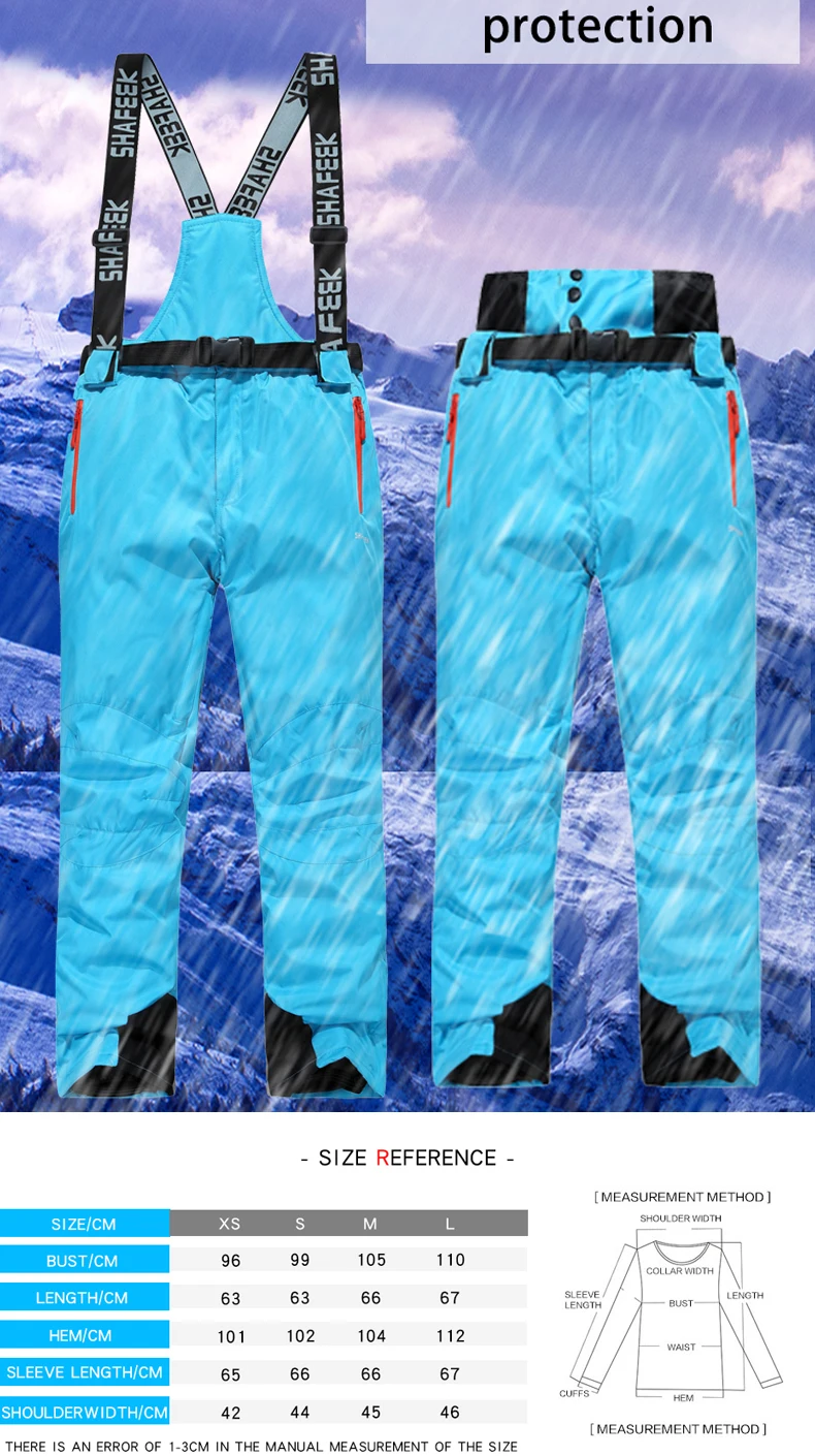 Зимний лыжный костюм женский бренд высококачественный лыжный жакет и брюки для женщин теплые водонепроницаемые ветрозащитные лыжные и сноубордические костюмы