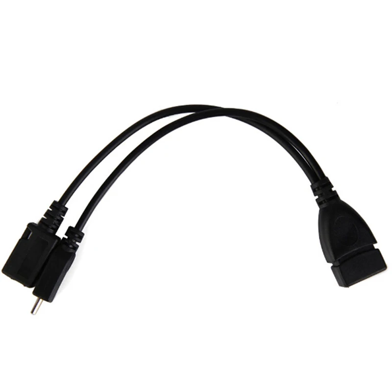 2 в 1 OTG Micro USB Host power Y Splitter USB адаптер для Micro 5 Pin женский и мужской кабель 20 см