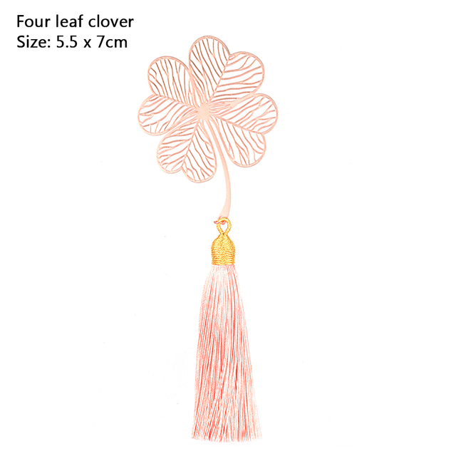 Models Retro Metal Tassel Bookmark Chinese Style Creative Leaf Vein Hollow Book Markers Copper Book Holder Stationery Supply