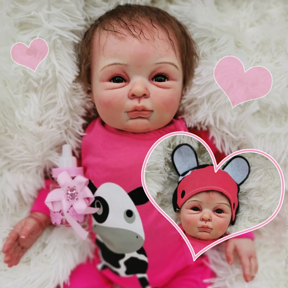 Бутик bebe reborn dolls 22 дюймов Супер реалистичная силиконовая кукла reborn baby doll новорожденные дети живые детали раскрашенные куклы reborn