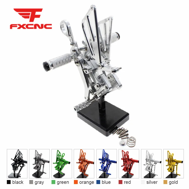 

For BMW S1000RR S1000RR/HP4 2009-2014 Aluminum CNC Adjustable Motorcycle Rider Rear Sets Rearset Footrest Foot Pegs Pedals