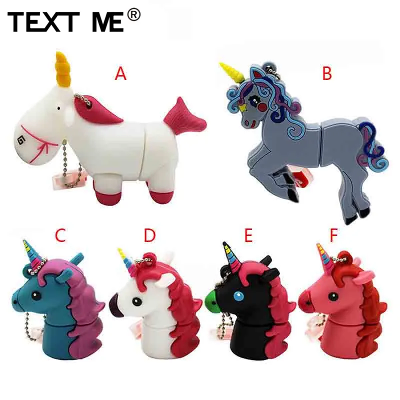 Usb флеш накопитель TEXT ME в виде милого мультяшного единорога usb 2 0 4 ГБ 8 16 32 флэш usb|USB