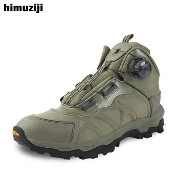 

Brand Tactical Military Combat Boots Outdoor Quick Reaction BOA Breathable Men Shoes Army Ankle Boots Safety Climbing Shoes