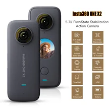 Insta360 um x2 flowstate estabilização panorâmica ação câmera 5.7k 30fps lcd tela de toque 10m corpo impermeável hdr app edição